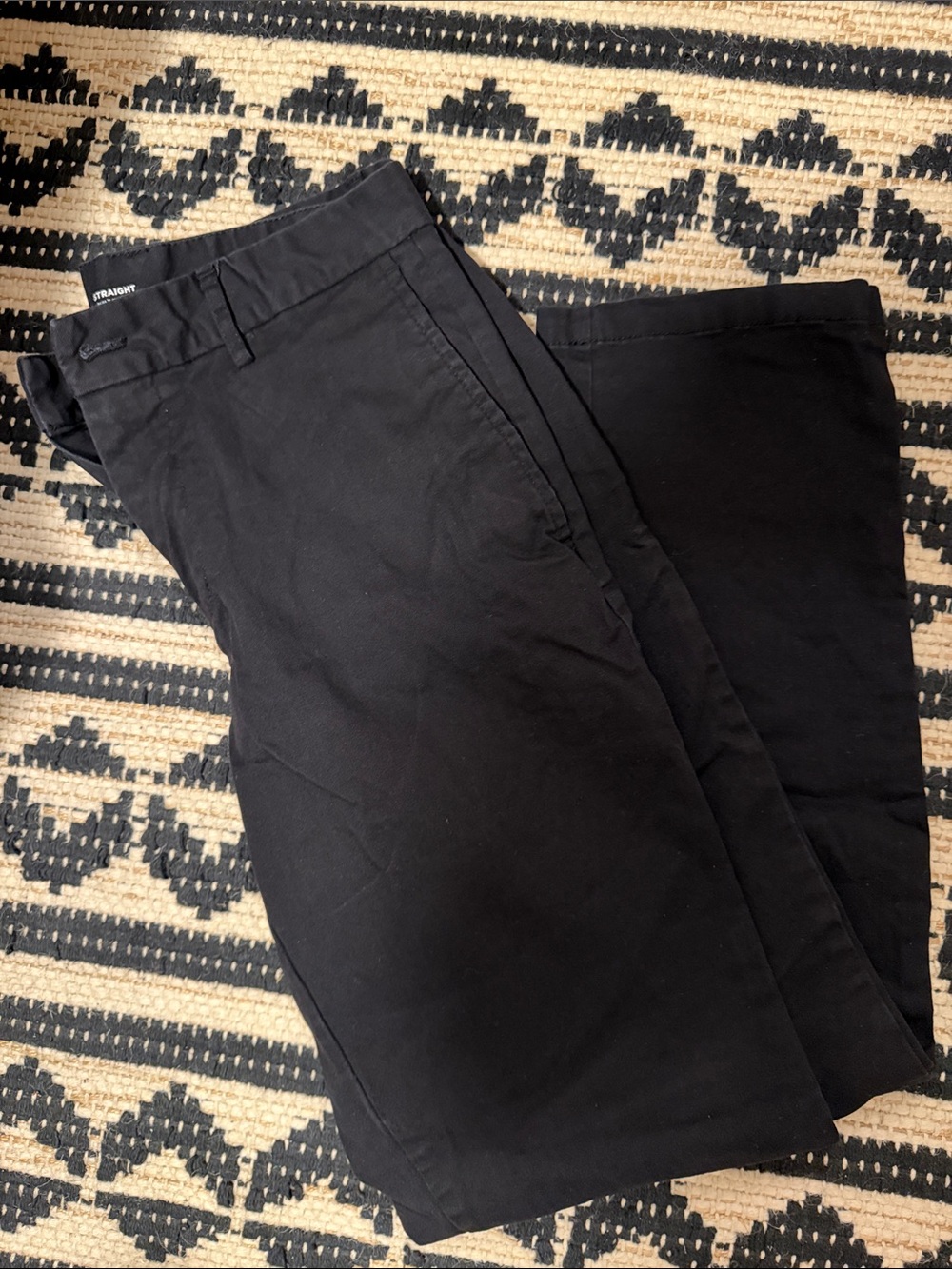 Old Navy Men's Black Straight-Fit Chinos
